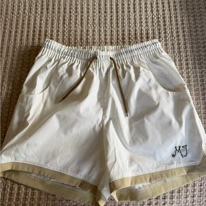 Jordan Women's White and Tan Athletic Shorts